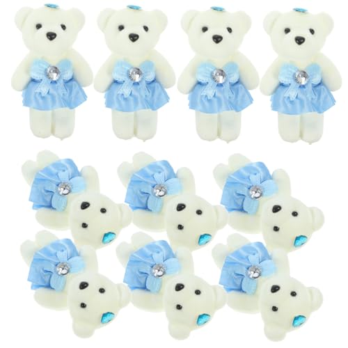 ABOOFAN 10 Stück Teiliges Kleine Plüschbären Weiche Stofftier Dekoration für Hochzeitsauto Niedliche Cartoon Vielseitig als und Raumdeko Angenehmes Material Langlebig und Kompakt von ABOOFAN