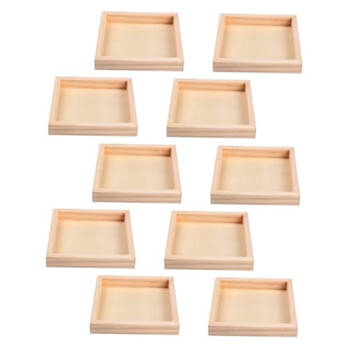 ABOOFAN 10 Stück Teiliges Puzzle Organizer Holztablett für Puzzles Leicht und Tragbar zur Aufbewahrung und Organisation von Holzspielzeug und Langlebig von ABOOFAN