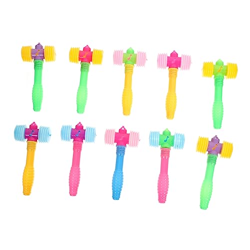 ABOOFAN 10 Stück Teiliges Squeaky Hammer für Bunte Klopfspielzeuge Hand Augen Koordination und Eltern Junge Mädchen Interaktion von ABOOFAN