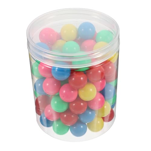 ABOOFAN 100 Stück Bälle Zählen Bälle Für Bällebad Zählen Automatenbälle Farbige Murmeln Spielzeugautomat Murmelbahn Murmeln Ballgrubenkugeln Marmorkugel Plastik von ABOOFAN