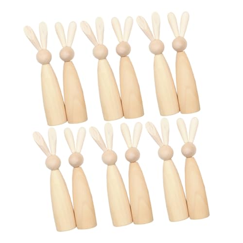 ABOOFAN 12 Stück Hasenkopf-Holzfigur unbemalte Hasenfigur Hasen-Steckfiguren Kaninchenfigur Steckpuppen unvollendet Kaninchen-Skulptur Puppenhaus mit Holzpflock kleine Hasenstatue Beige ABOOFAN 12 Stück Hasenkopf-Holzfigur unbemalte Hasenfigur Hasen-Steckfiguren Kaninchenfigur Steckpuppen unvollendet Kaninchen-Skulptur Puppenhaus mit Holzpflock kleine Hasenstatue Beige von ABOOFAN