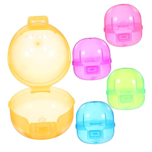ABOOFAN 12 Stück Teiliges Transparente Befüllbare Kapselspielzeug Eier Runde Öffnungsbälle in Blau Grün Violett Orange Gelb Robuste Kunststoffkugeln für Greifautomaten Dekorative von ABOOFAN