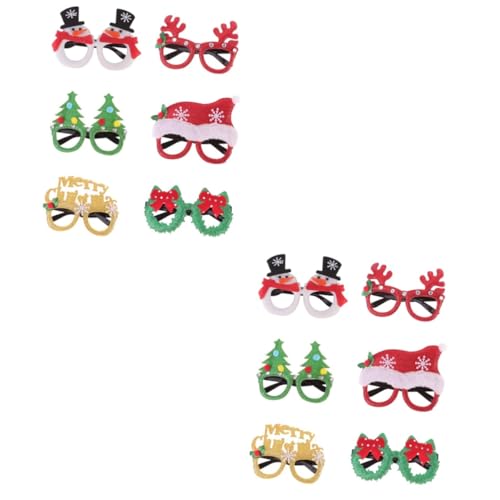 ABOOFAN 12 Stk Spielzeug für Kinder Kostüm-Sonnenbrille Schneemann-Sonnenbrille Weihnachtsfeier Requisiten kreativ Kinderparty Gläser Party-Brillengestell Partybrille Geweih Weihnachtsbaum von ABOOFAN