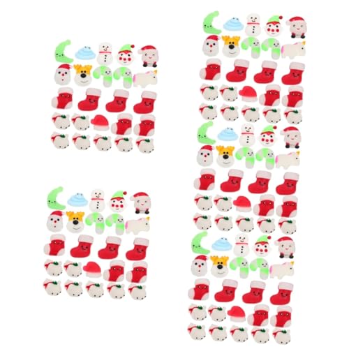 ABOOFAN 120 Stück Weihnachts-Prise Mini-Snata-Quetschspielzeug Schneemann-Quetschspielzeug Mini-Stressspielzeug Weihnachts-Dekompressionsspielzeug Weihnachten von ABOOFAN