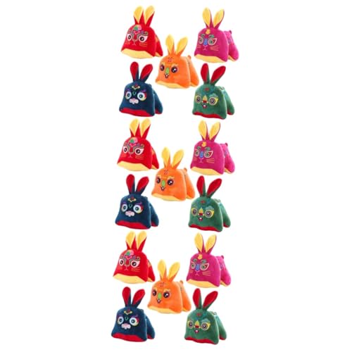 ABOOFAN 15 STK Kaninchen Plüschtier Baby-Hasen-Spielzeug Tierkreiszeichen Plüsch Anhänger zum Aufhängen des neuen Jahres hängende Dekoration des neuen Jahres Chinesisches Tierkreiszeichen von ABOOFAN
