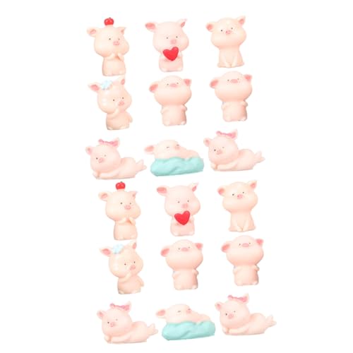 ABOOFAN 18 Stücke Miniatur Figuren Garten Tiny Statuen Harz Skulptur Piggy Figurine von ABOOFAN