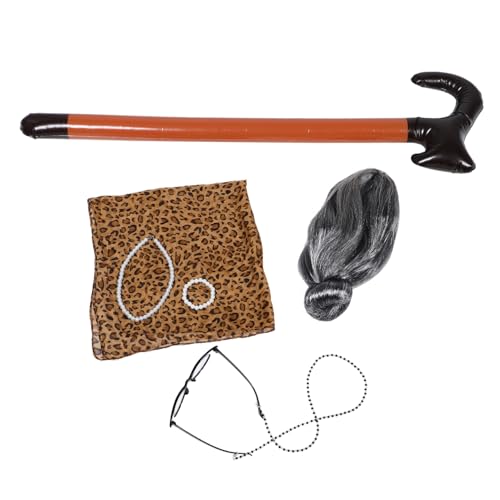 ABOOFAN 1satz Cosplay Kostüm Set Mit Perücke Brille Und Schmuck Für Halloween Und Teiliges Accessoire Für Lustige Rollenspiele Und Schulveranstaltungen von ABOOFAN