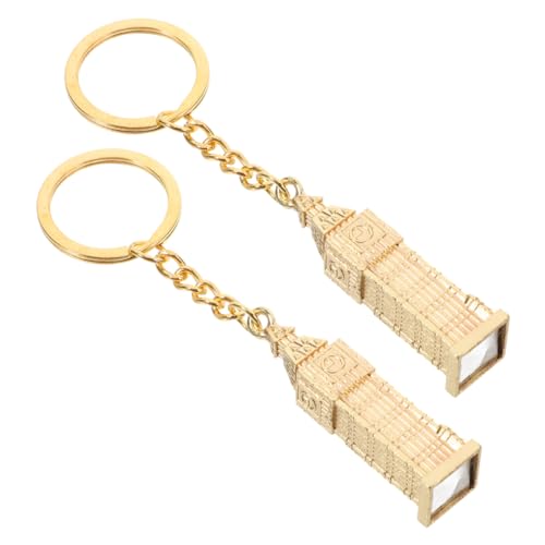 ABOOFAN 2 Pcs London Big Ben Keychain Vintage Style Metal Key Ring Multifunktional Geldbeutel Hängender Charme Lang Anhaltender Anhänger Für Handtaschen von ABOOFAN