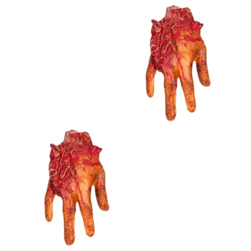 ABOOFAN 2 STK Halloween Knifflige Brotdose Mit Abgetrenntem Finger Spielzeug Blutige Gebrochene Körperteile Requisiten Knochen Menschlicher Körper Pu von ABOOFAN