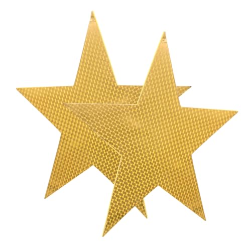 ABOOFAN 2 STK. Handheld Fünfzackiger Stern Requisiten mit Elastikband Leicht und Strapazierfähig Einfarbiger Cheerleading Star für Bühnenauftritte Sportveranstaltungen und Partyzubehör von ABOOFAN