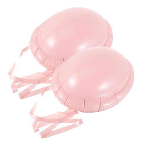 ABOOFAN 2 Stück Aufblasbare gefälschte Bauchpropsen Mutterschaft klein lustig stoßen Halloween Schwangerer falscher Bauch Fake-Schwangerschaftszeug aufblasbare Frau falscher Magen PVC Rosa von ABOOFAN