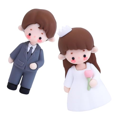 ABOOFAN 2 Stück Hochzeitstortenfigur und Dekorationen für Romantische Tortendeko aus Weichem Material für Hochzeiten und Jubiläumsfeiern ABOOFAN 2 Stück Hochzeitstortenfigur und Dekorationen für Romantische Tortendeko aus Weichem Material für Hochzeiten und Jubiläumsfeiern von ABOOFAN