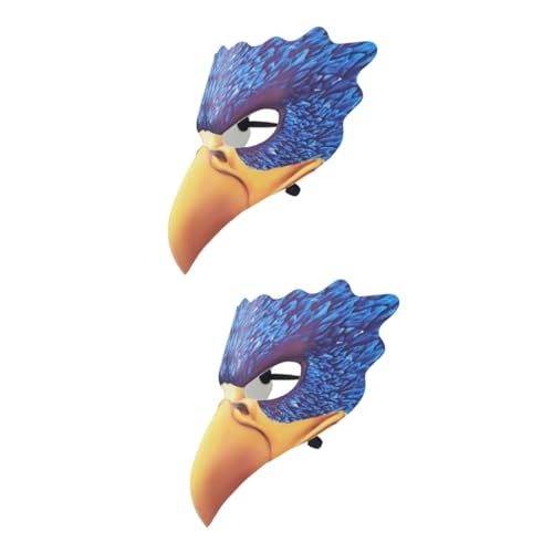 ABOOFAN 2 Stk Steampunk-Maske Steampunk-Vogelmasken Maskerade Vogelmaske Cosplay-Masken Rollenspielkostüm Kleider Maskerade-Maske Vogel Maske Halloween-Maske Tier Kleidung Eiskristalle von ABOOFAN