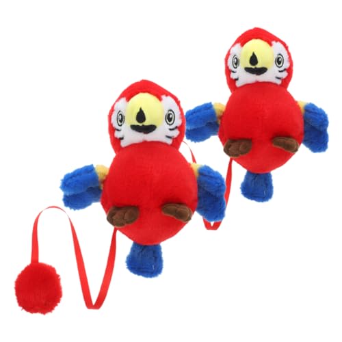 ABOOFAN 2 Stück Piratenkostüm Zubehör Plüsch Papagei für Schulter Lebendiges Design für Halloween Kindergeburtstage und Themenpartys Ausgefallenes Accessoire von ABOOFAN