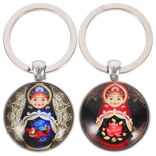 ABOOFAN 2 Stück Schlüsselanhänger Schmuck einfach Traditionelle Nistpuppen-Schlüsselanhänger klein Ketten handgefertigt Schlüsselanhänger für Bastelarbeiten Schlüsselringe Glas ABOOFAN 2 Stück Schlüsselanhänger Schmuck einfach Traditionelle Nistpuppen-Schlüsselanhänger klein Ketten handgefertigt Schlüsselanhänger für Bastelarbeiten Schlüsselringe Glas von ABOOFAN