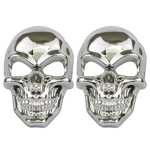 ABOOFAN 2 Stück Skelett voller Totenkopf Halloween Kostüm Accessoire Halloween Party Gastgeschenke Halloween plattiert lustige Kleidung Geschenk Dekorationen Silber Totenkopf von ABOOFAN