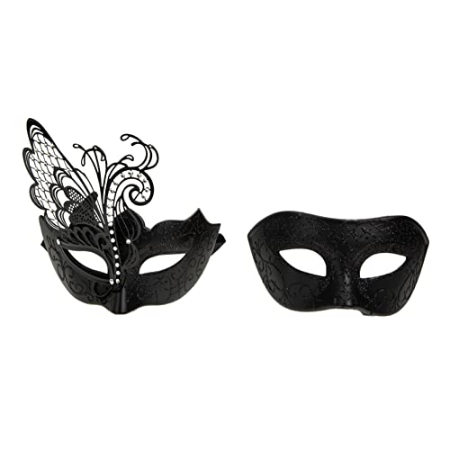 ABOOFAN 2st Maskerade Maske Halloween Maskerademasken Für Paare Luxus Masken Vintage Antike Masken Herren Damen Masken Halbe Gesichtsabdeckungen Venezianisch Antiquität Mann Jahrgang Eisen von ABOOFAN
