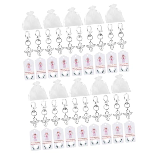 ABOOFAN 20 Sätze Schutzengel Schlüsselanhänger mit Geschenktüten Dekorative Anhänger für Taschen Dankeschön Geschenke für Pflegepersonal Praktische Schlüssel Taschenanhänger für von ABOOFAN
