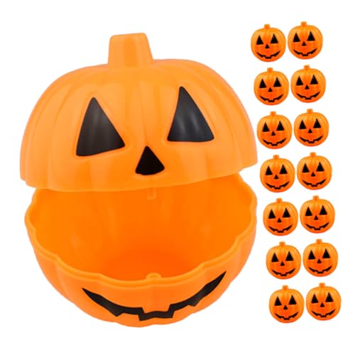 ABOOFAN 20 Stück Mini Halloween Kürbis Süßigkeitendosen aus Kunststoff Offenes Design Kindgerechte Dekorative Kürbisform als Partygeschenk und Treat Holder für Halloween und Thanksgiving von ABOOFAN