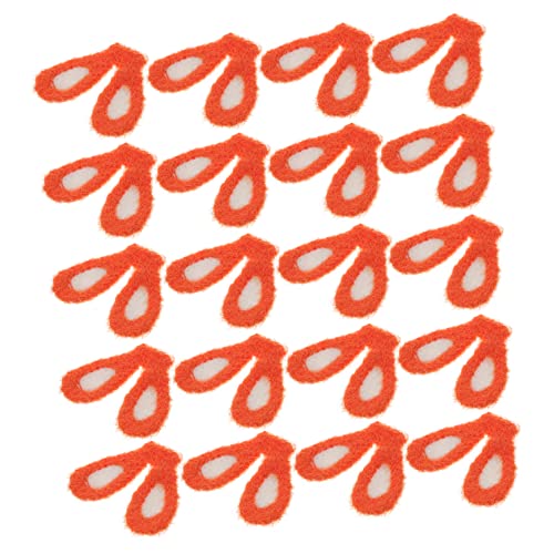 ABOOFAN 20St Hasenohren selber machen Plüsch Streifenhörnchen Kauspielzeug Wurf bunny ears bunny ohren Klammer Aber Hasenohr für Haarschmuck Kaninchenohranhänger für Mädchen Stoff Orange von ABOOFAN
