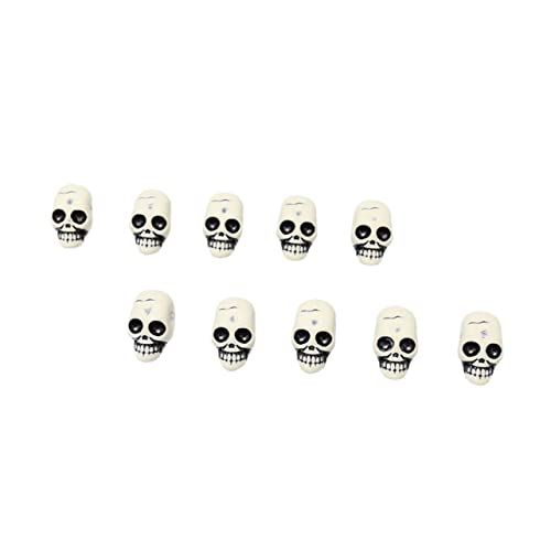 ABOOFAN 20St Schädel Halloween Halloween schädel Grusel Halloween Decor Halloween-Party- Skelette Totenkopfschmuck simulierter Schädel Harz Light Grey von ABOOFAN