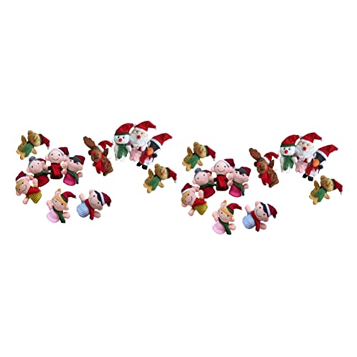 ABOOFAN 22 Weihnachts Figuren weihnachtsfigur Christmas décor Fingerpuppe für Kinder Cartoon-Finger- tierisches Spielzeug Puzzle-Spielzeug Karikatur Marionette Füllstoff Baby von ABOOFAN