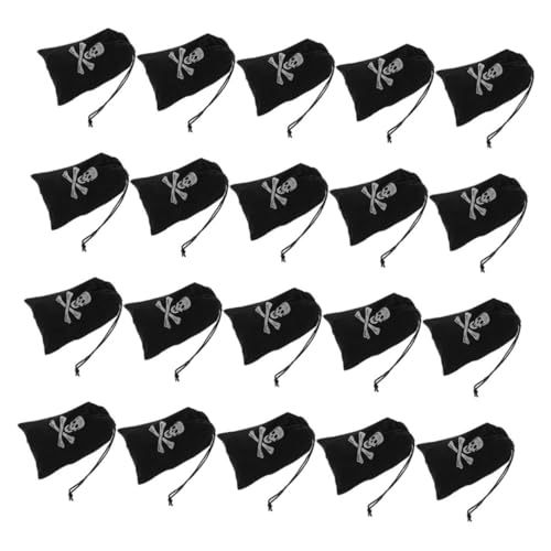 ABOOFAN 24 Stück Piraten Kordelzug Taschen mit Design für Halloween Süßigkeiten Reise und Outdoor Aktivitäten Große Kapazität und Praktische Tragbarkeit von ABOOFAN