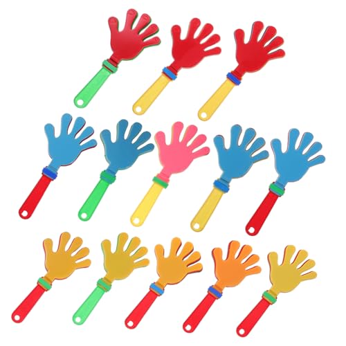 ABOOFAN 24 Stück Teiliges Bunte Hand Clappers aus Kunststoff Laute Noisemaker für Partyspiele Sportveranstaltungen Fußballfans Leicht Tragbar zum Anfeuern und Feiern von ABOOFAN
