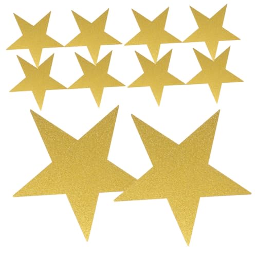 ABOOFAN 24 Stück Teiliges Goldglänzende Doppelseitig Bedruckte Papiersterne Handgefertigte Dekorationen für Klassenzimmer Pinnwände Kreative Bastelvorlage und Wanddekoration von ABOOFAN