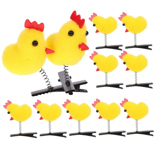 ABOOFAN 24 Stück Teiliges Kleine Gelbe Küken Haarspangen für Mädchen Niedliche Haarnadeln Langlebig und Sicher Vielseitig für Alltag und Party Spielerisches Haarschmuck Accessoire von ABOOFAN