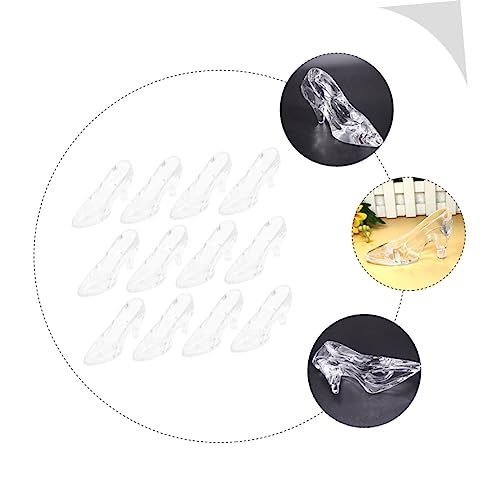 ABOOFAN 24 Stück Teiliges Transparente Kristallschuhe Deko High Heels für Wohn und Schreibtischdeko Leichte Kreative Dekoration für Büro Zuhause und Fotografie von ABOOFAN