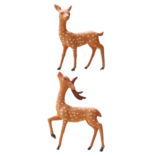 ABOOFAN 2st Sikahirsch-Ornament Plüsch Geburtstagsdekorationen Mit Tiermotiven Hirsch Kleine Gartenstatue Tierkunstdekor Hirschdekorationen Für Zu Hause Figur Miniatur-Rentier Brown PVC ABOOFAN 2st Sikahirsch-Ornament Plüsch Geburtstagsdekorationen Mit Tiermotiven Hirsch Kleine Gartenstatue Tierkunstdekor Hirschdekorationen Für Zu Hause Figur Miniatur-Rentier Brown PVC von ABOOFAN