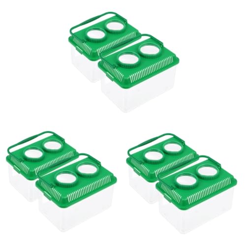 ABOOFAN 3 Sätze Insektenbeobachtungsbox Sammler Für Lupe Vergrößerungs Viewer Kit Insektenfänger Fang Kit Insektenkäfig Grünes Acryl 2 Stück * 3 von ABOOFAN