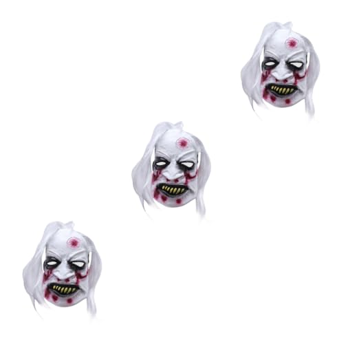 ABOOFAN 3 Stk Horror-grimassenmaske Gruseliges Halloween Halloween-gesichtsbedeckung Maskerade Masken Streichmaske Maskerade-maske Gruselige Halloween-masken Cosplay Bilden Geistermaske von ABOOFAN