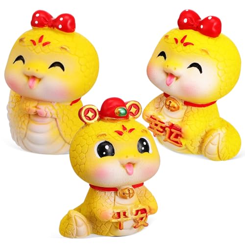 ABOOFAN 3 Stück Mini Schlangenfiguren aus Harz Niedliche Glücksschlangen Dekoration mit Freundlichen Designs Auto Dashboard Zubehör Chinesisches Neujahrsornament Symbol für Positive ABOOFAN 3 Stück Mini Schlangenfiguren aus Harz Niedliche Glücksschlangen Dekoration mit Freundlichen Designs Auto Dashboard Zubehör Chinesisches Neujahrsornament Symbol für Positive von ABOOFAN