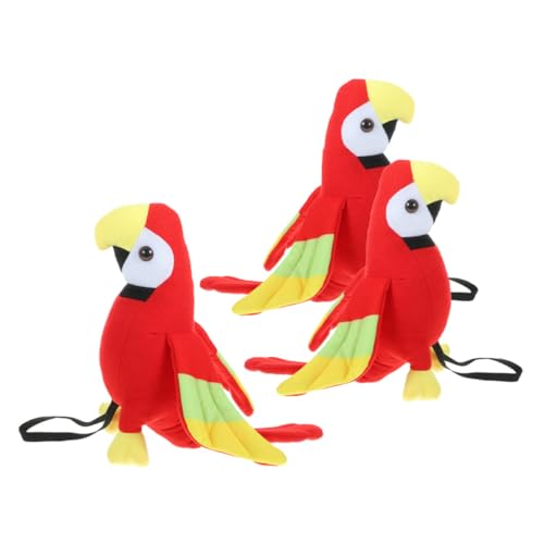 ABOOFAN 3 Stück Teiliges Piraten Schulterpapagei Realistische Plüschvögel Leichte Detailgetreue Piraten Kostüm Accessoires für Cosplay und Themenpartys von ABOOFAN