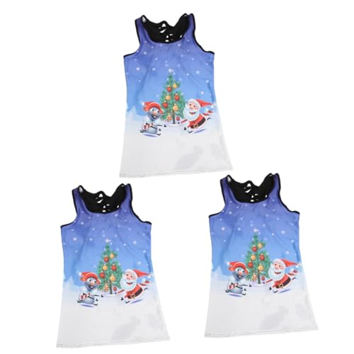 ABOOFAN 3 Weste mit Weihnachtsausschnitt Laufweste Yoga-Kleidung Weihnachts-Fitness-Tank Urlaub Trainingskleider Laufkleidung Unterhemd Weihnachtsweste gemütlich Jacke Pullover von ABOOFAN