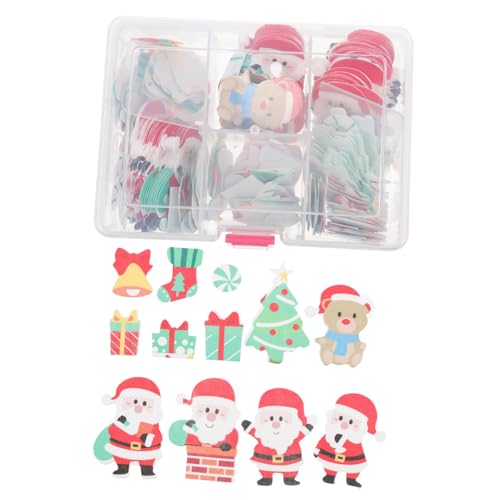 ABOOFAN 300 Stck. Weihnachtskuchen Dekorationen Rote Essbare Weihnachtsdeko Torten DIY Pastry Baking Ornaments für Festliche Kuchen und Dessertverzierung von ABOOFAN