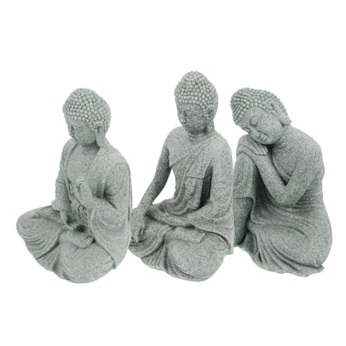 ABOOFAN Buddha-skulptur Zen-Garten-Ornamente Stein-Buddha-statuen Für Meditation Zuhause Büro Auto- von ABOOFAN