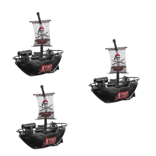 ABOOFAN 3stücke Elektrisches Piratenschiff Spielzeug Teiliges Badespielzeug Für Junge Mädchen Interaktives Modell Boot Mit Wasserspritze Für Badewanne Und Pool Fördert Spiel Und von ABOOFAN