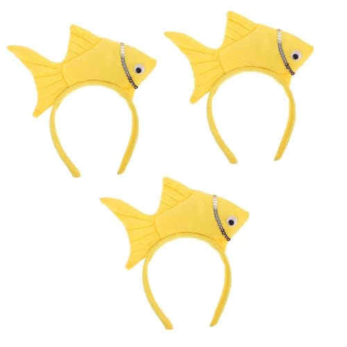 ABOOFAN 3stücke Goldfisch Kopfband Für Junge Mädchen Stereoskopisches Tierhaarband Für Halloween Kostümpartys Und Cosplay Unisex Lebendige Farben Strapazierfähiges Material Für von ABOOFAN