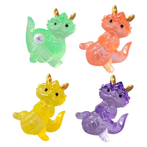 ABOOFAN 4 Stück Drachenfiguren-Ornamente Jahr Der Drachenfigur Zwerge Drachenplüsch Drachenverzierung Gras Spielzeugdrache Mini-fee Drachenspielzeug Baumelfen Drachenstatue Mikrodekor Harz von ABOOFAN