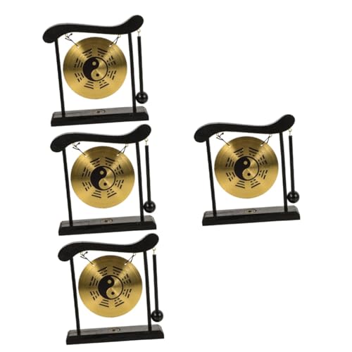 ABOOFAN 4 Stück Gong-Verzierung Home-Desktop-Gong Mini-Tischgong Wohnkultur Vintage-Dekor Gong für den Desktop Gongdekor für zu Hause Haushalt Dekorationen Gong-Musikinstrument schmücken von ABOOFAN