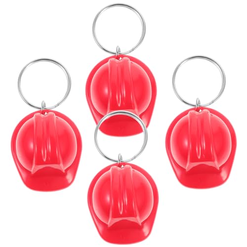 ABOOFAN 4 Stück Miniatur Helm Schlüsselanhänger Teiliges Metall Schlüsselband für Auto und Handtasche Kreative Partygeschenke für Männer und Frauen Robust und Tragbar von ABOOFAN