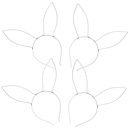 ABOOFAN 4 Stück Unfertige Haarreife mit Kaninchenohren für Diy Projekte Bequeme und Anpassbare Blanko Haarreifen für Kreative Haarschmuckgestaltung von ABOOFAN