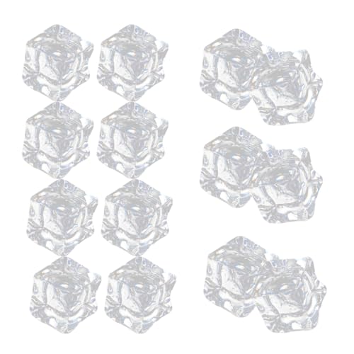 ABOOFAN 50stücke Transparente Acryl-eiswürfel Realistische Künstliche Eiswürfel Für Dekoration Fotografie Und Barbedarf Wiederverwendbar Und Langlebig Für Kreative DIY-projekte von ABOOFAN
