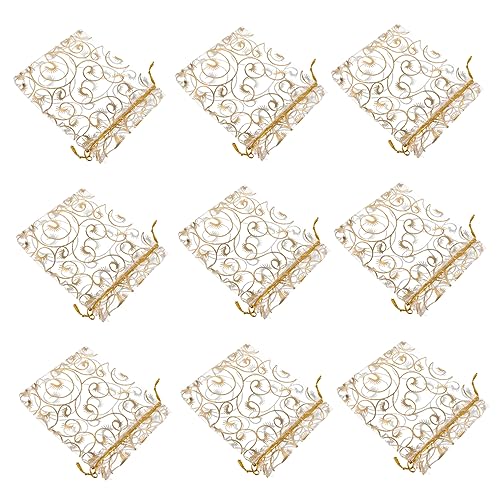 ABOOFAN 50 Stück Organza Geschenksäckchen mit Kordelzug für Hochzeiten Partys und für Süßigkeiten Schmuck und Gold und Weißdesign ABOOFAN 50 Stück Organza Geschenksäckchen mit Kordelzug für Hochzeiten Partys und für Süßigkeiten Schmuck und Gold und Weißdesign von ABOOFAN