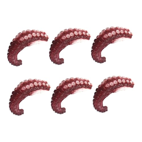 ABOOFAN 6 Stück Teiliges Künstliche Octopus Arm Modelle Realistische Meeresfrüchte Dekoration Detailgetreue Simulation Leichtes Display für Fotografie Heimdekor und Themenveranstaltungen von ABOOFAN
