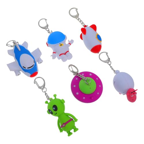 ABOOFAN 6 Stück Teiliges Tierischer LED Taschenlampen Schlüsselanhänger mit Sound Kompakt Langlebig und Hautfreundlich als Kinderkrankenschwester Badge Zubehör und für Kleine von ABOOFAN