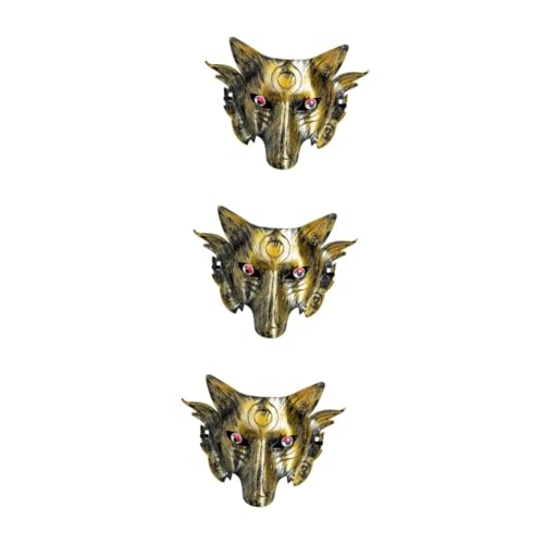 ABOOFAN 6 Stk Wolfsmaske Skelett Masken Für Herrenhandschuhe Karneval-masken Samurai-masken Wolf Kostüm Männer Vintage-dekor Außendekoration Anbu-masken Kind Zubehör Plastik Abschlussball von ABOOFAN